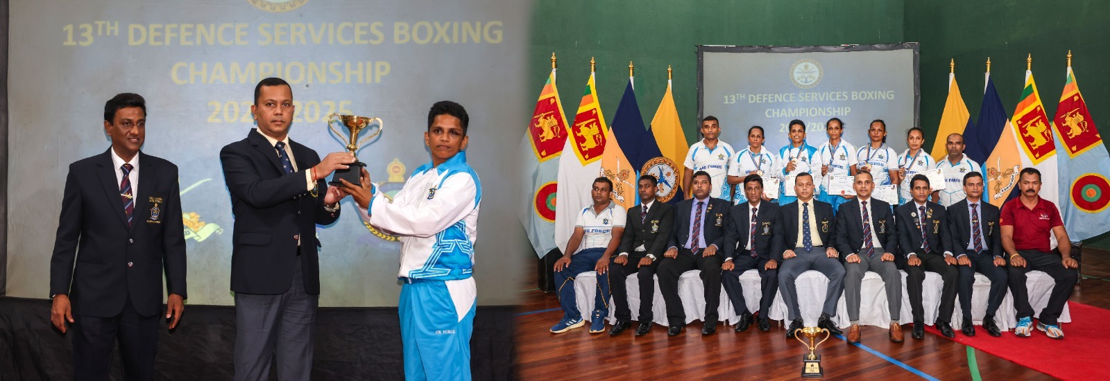 ආරක්ෂක සේවා බොක්සිං තරඟාවලියේ කාන්තා අංශයේ ජය ගුවන් හමුදාවට